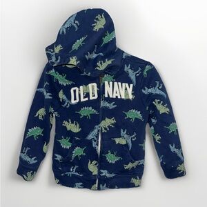 Old Navy Kids Hoodie with Dinosaur Print - Navy and Lime